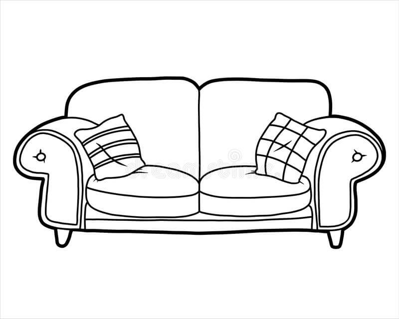 Dua Bantal di Sofa