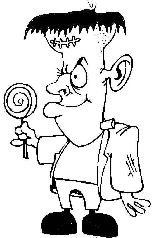 Frankenstein lucu dengan Permen