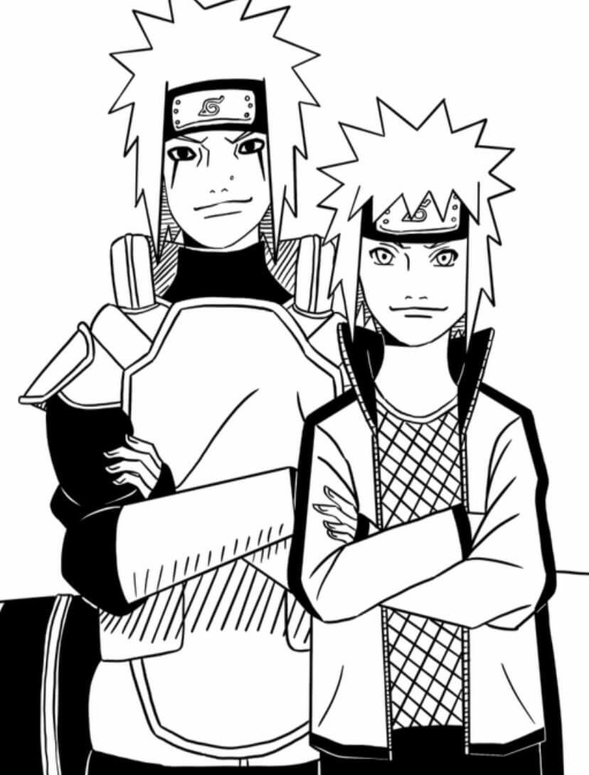 Jiraiya Kecil dan Minato Anak