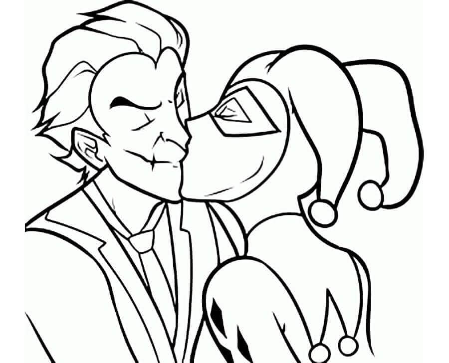 Joker Mencium Harley Quinn