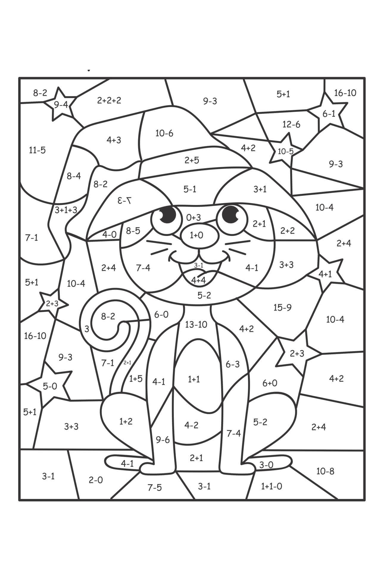 Kucing Penyihir Warna Dengan Nomor