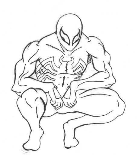 Menggambar Venom Spiderman