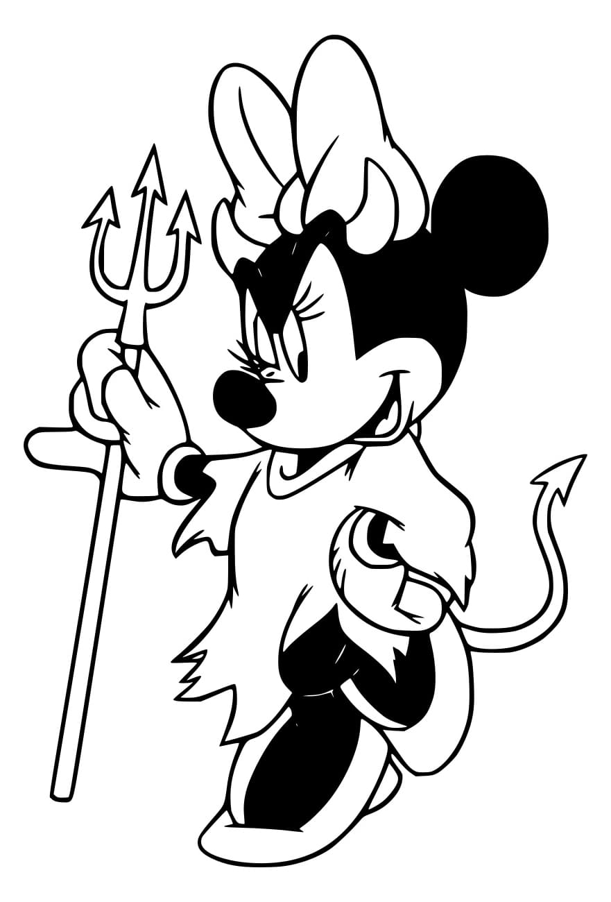 Mini Tikus memegang trisula