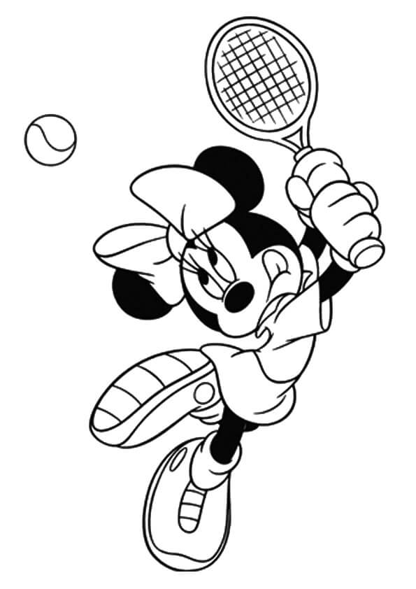 Minnie Mouse Bermain Tenis