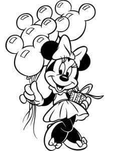Minnie Mouse Memegang Balon