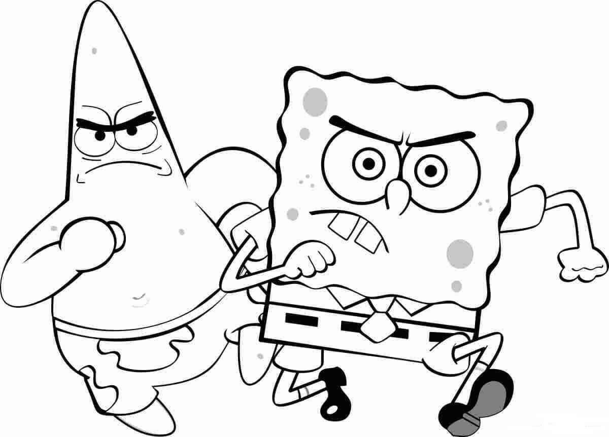 Patrick Star dan Spongebob Menjalankan
