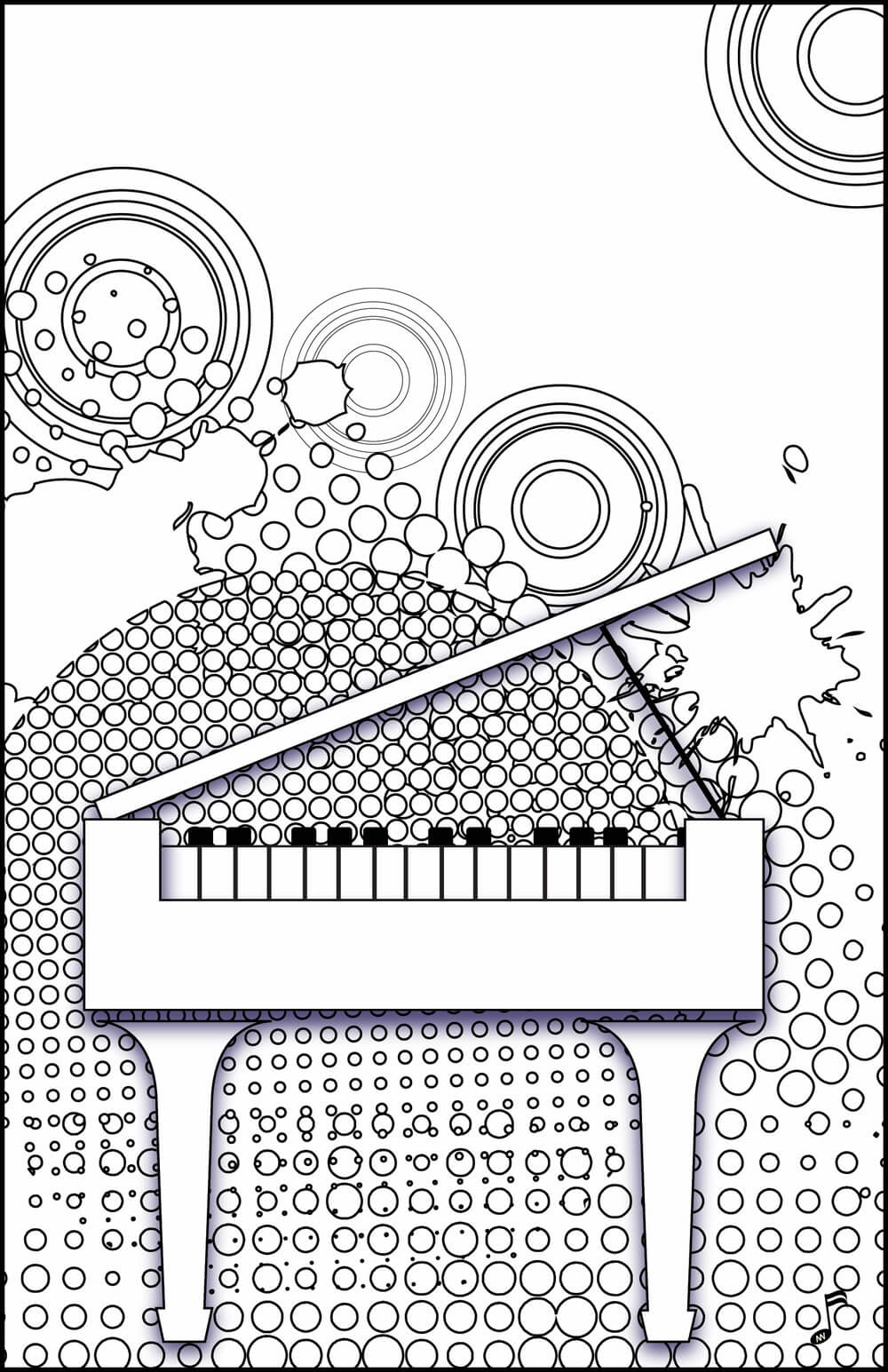 Piano Musim Semi Polka Dot
