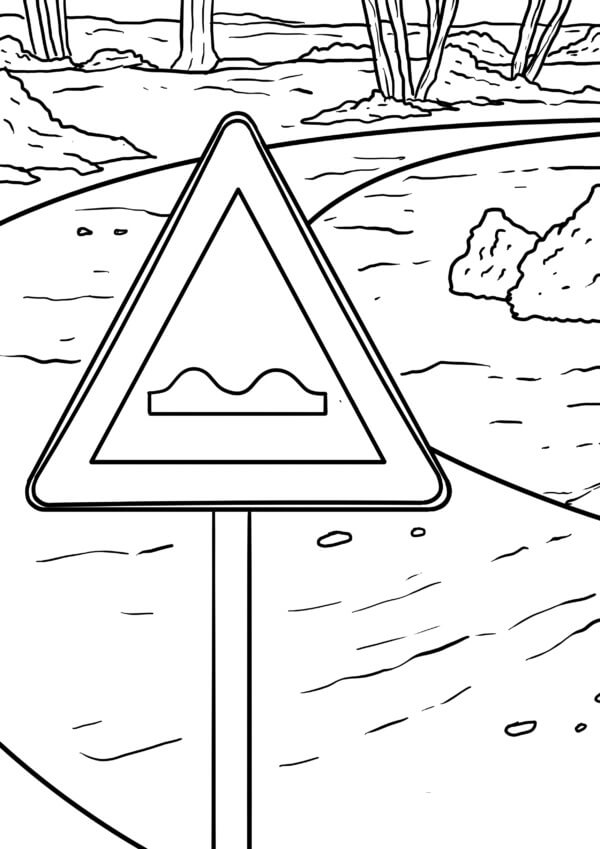 Rambu Jalan yang Mengagumkan Jalan Bergelombang