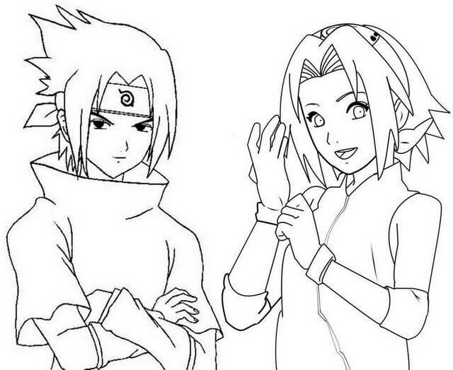 Sakura kecil dan Sasuke