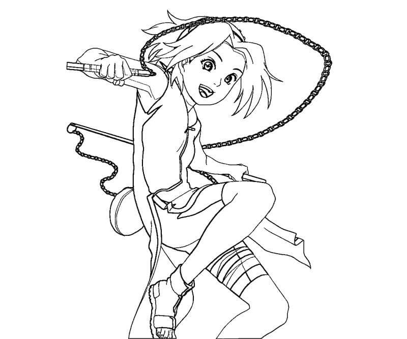 Sakura Memegang Senjata