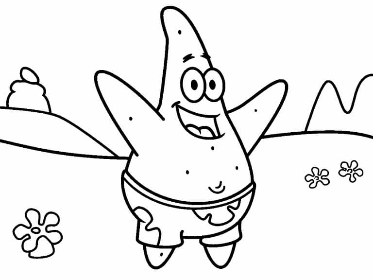 Selamat Patrick Star di Pantai