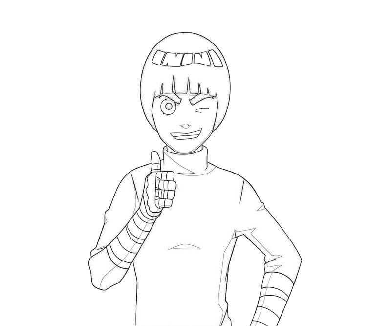Wajah Rock Lee Menyenangkan