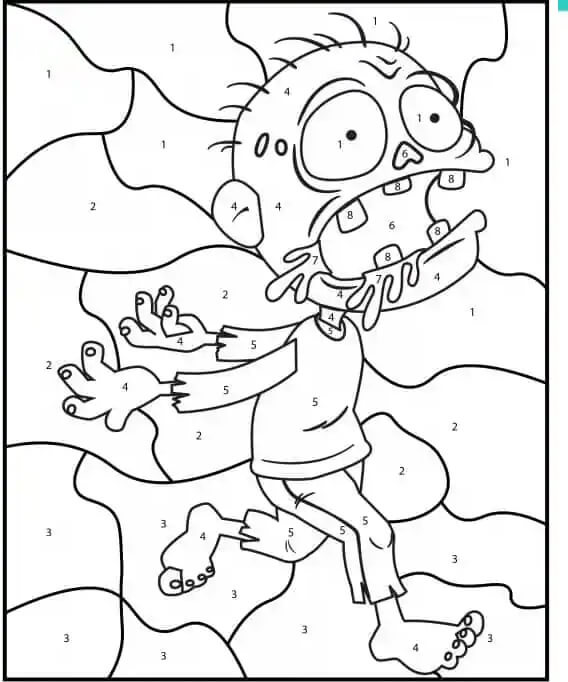 Warna Dasar Zombie Dengan Angka