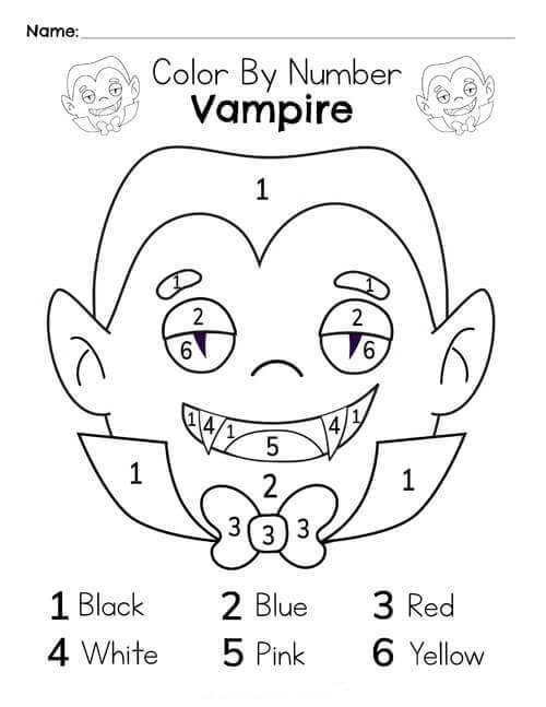 Warna Kepala Vampir Dengan Angka