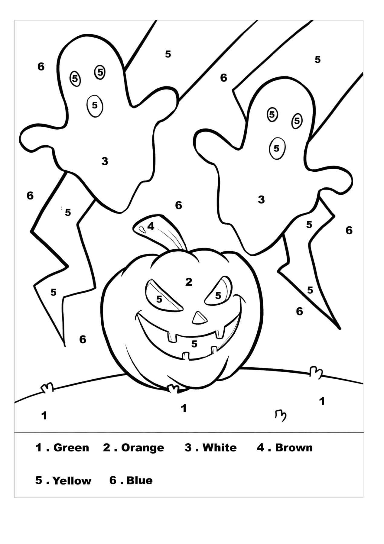 Warna Labu dan Dua Hantu Dengan Angka