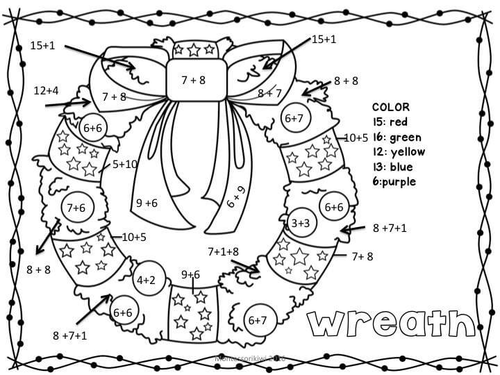 Warna Natal yang Dapat Dicetak Dengan Nomor