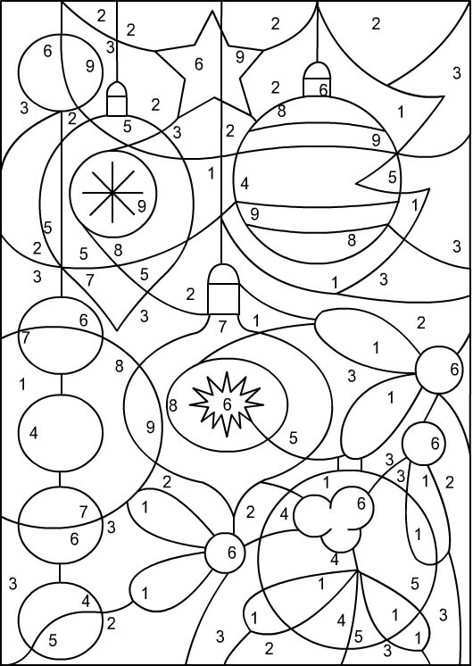 Warna Pohon Natal Yang Hebat Dengan Angka