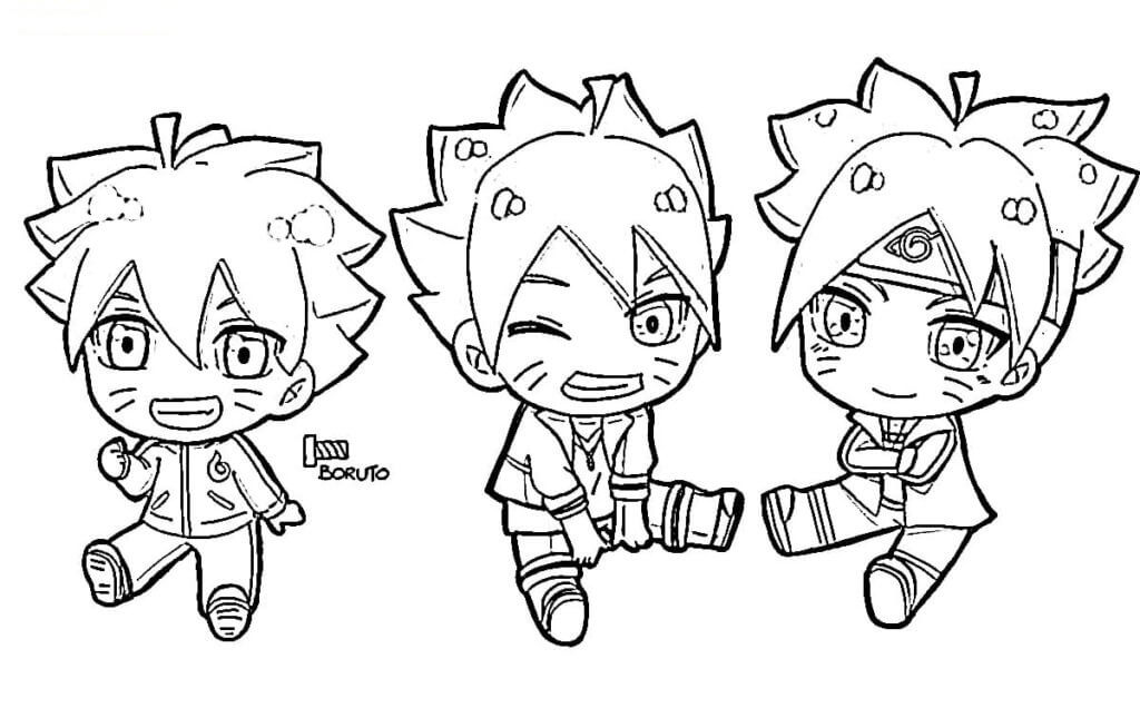 Tiga Chibi Boruto