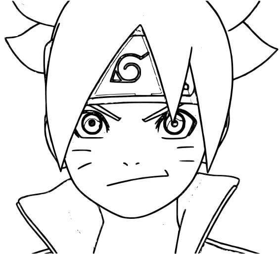 Wajah Boruto Tersenyum