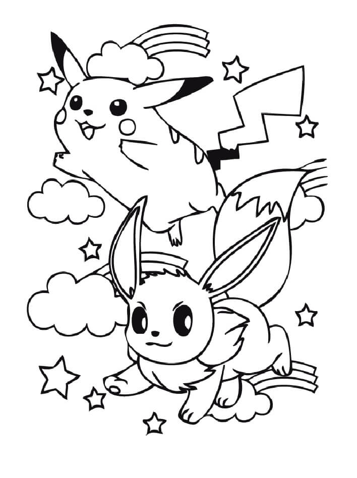 Eevee dan Pikachu yang Lucu