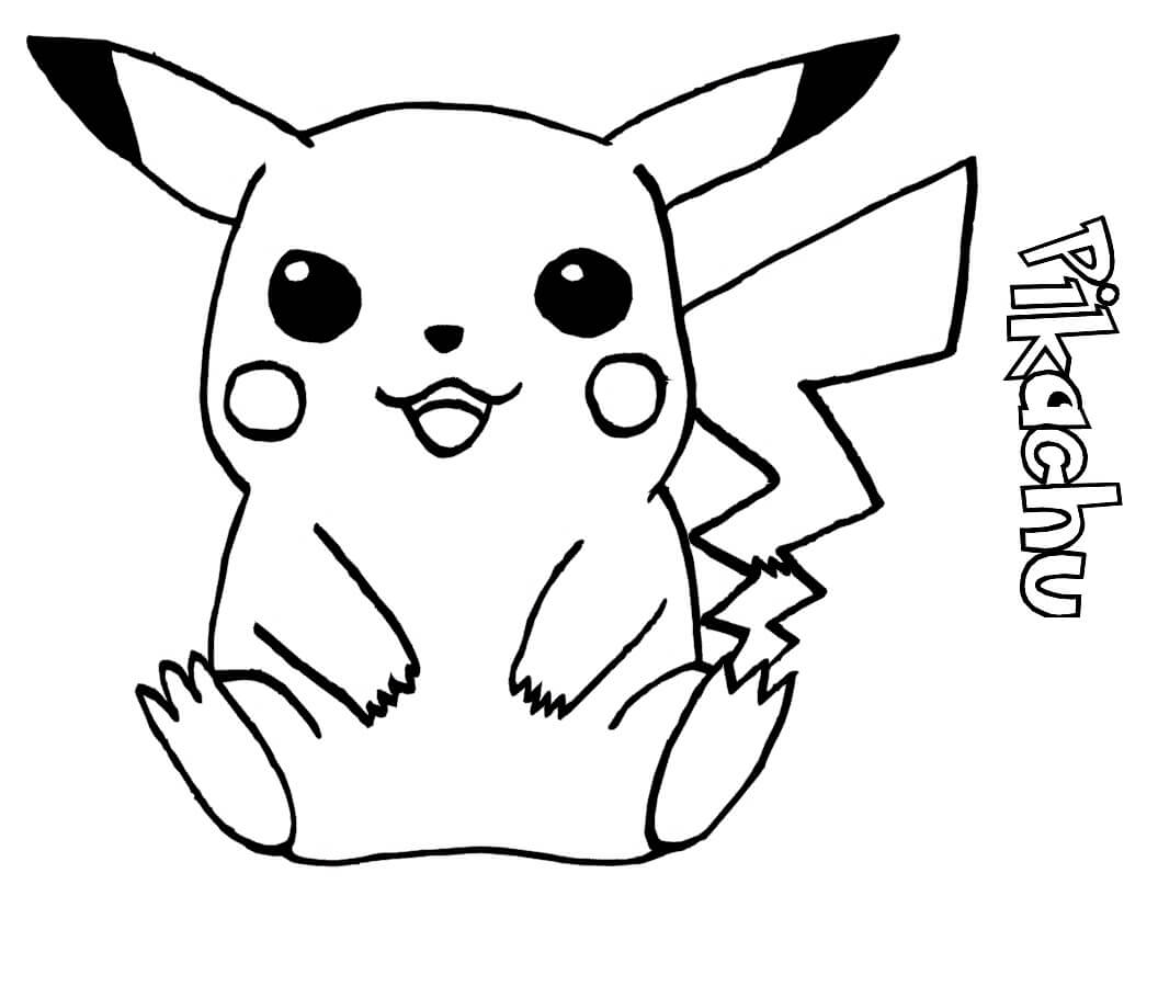Menggambar Pikachu Duduk
