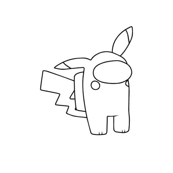 Pikachu Skin Among Us Dasar