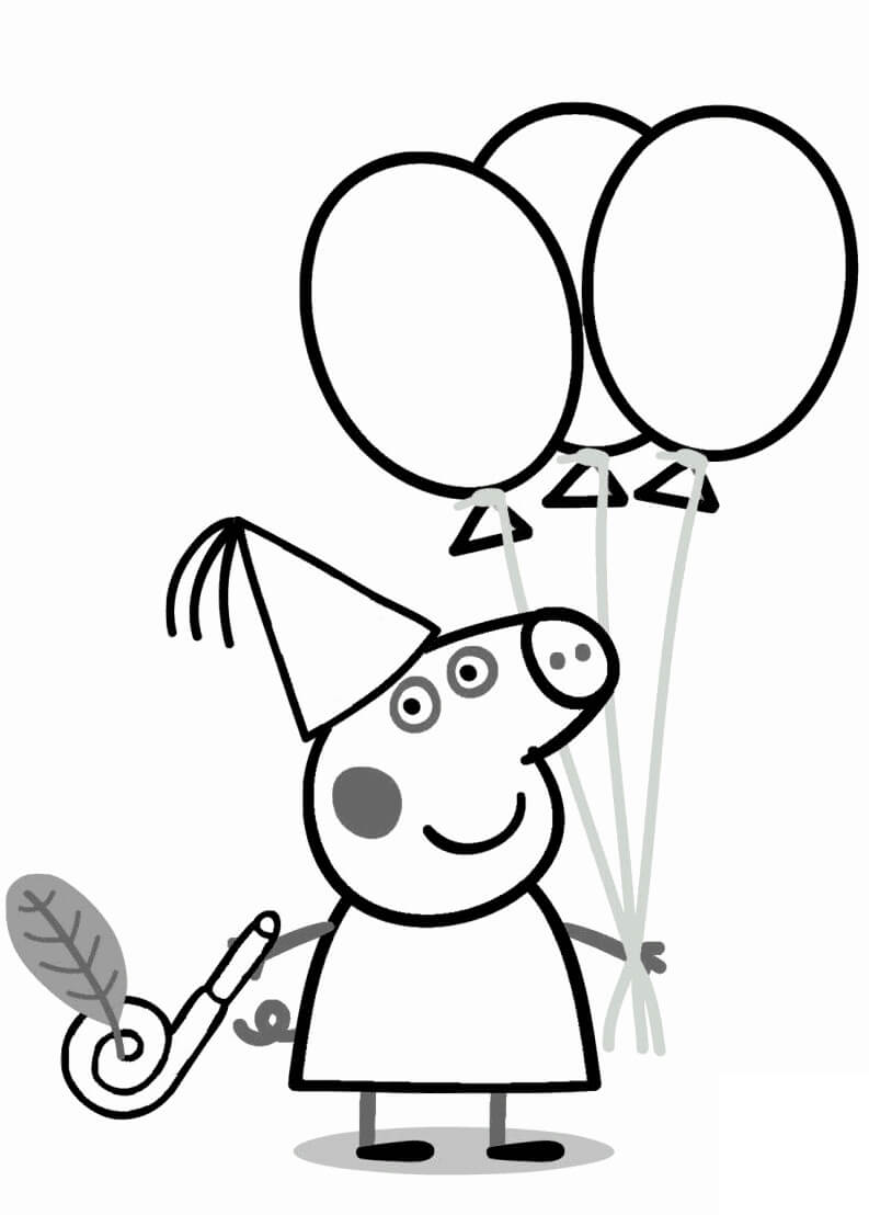 Peppa Babi Dan Balon