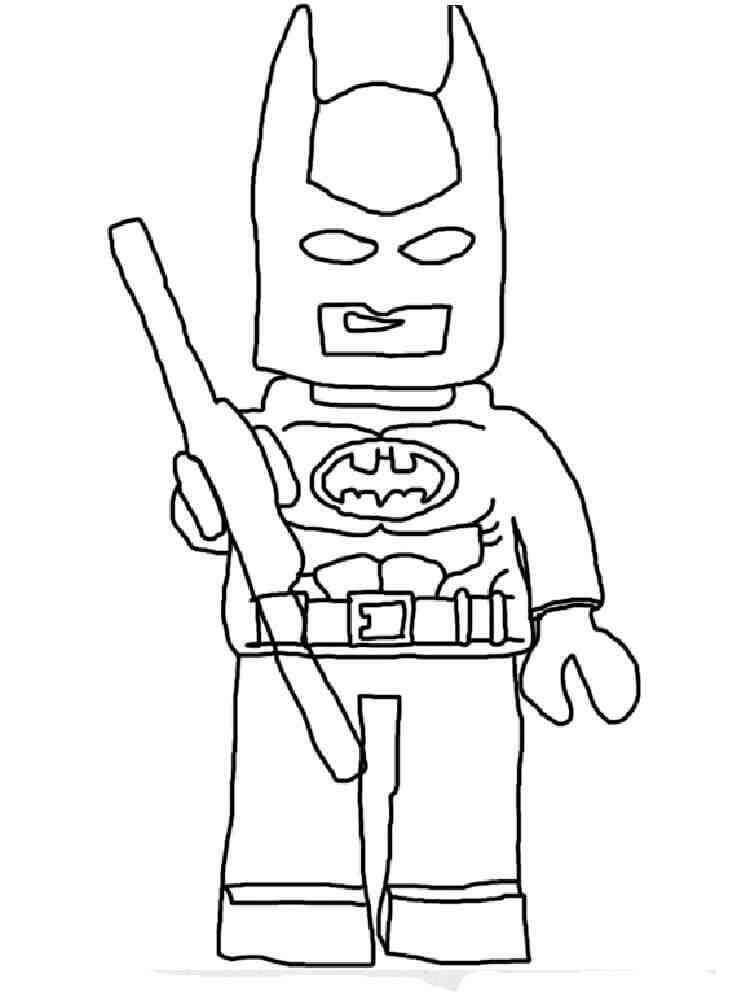 Drawing Batman holding Stick