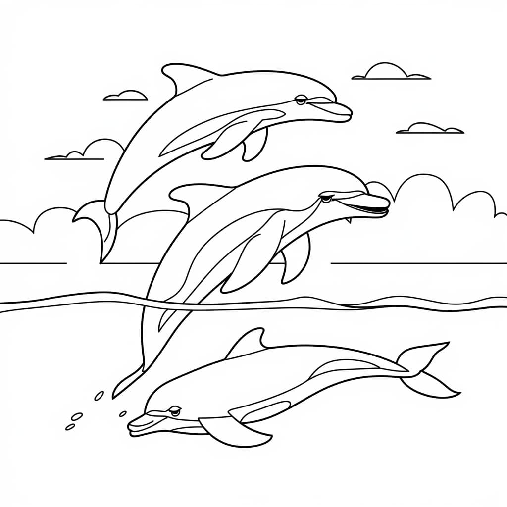 Gambar lumba-lumba untuk anak-anak