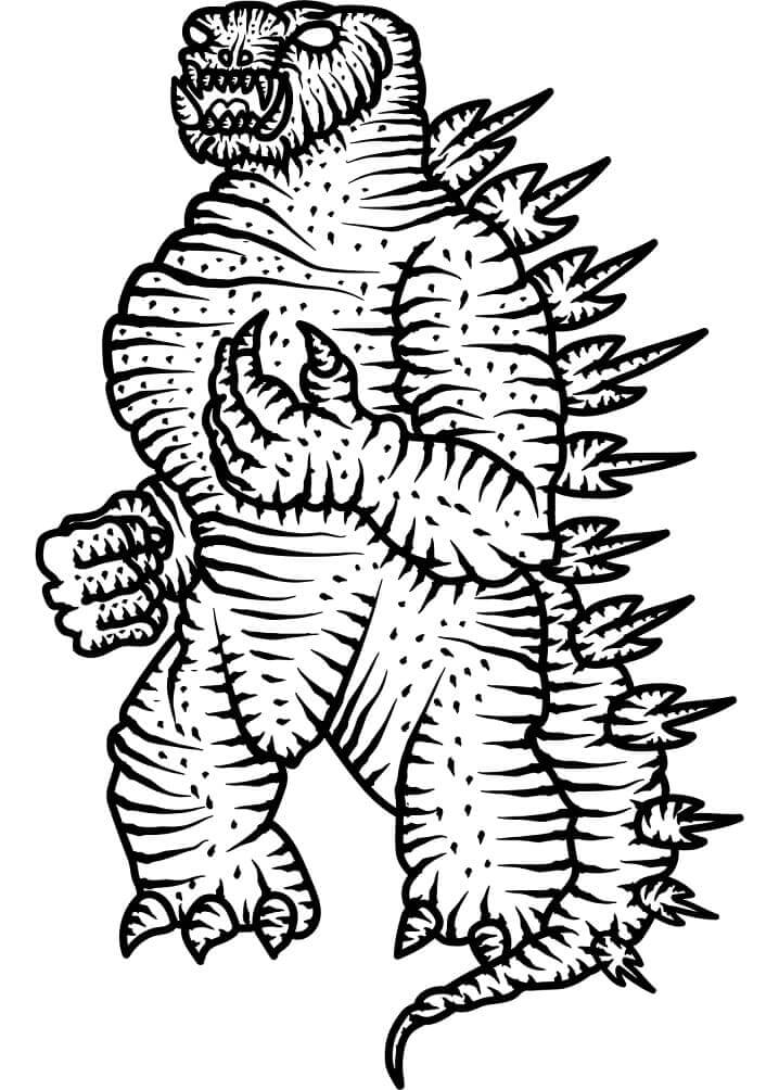 Gambar Pensil Godzilla