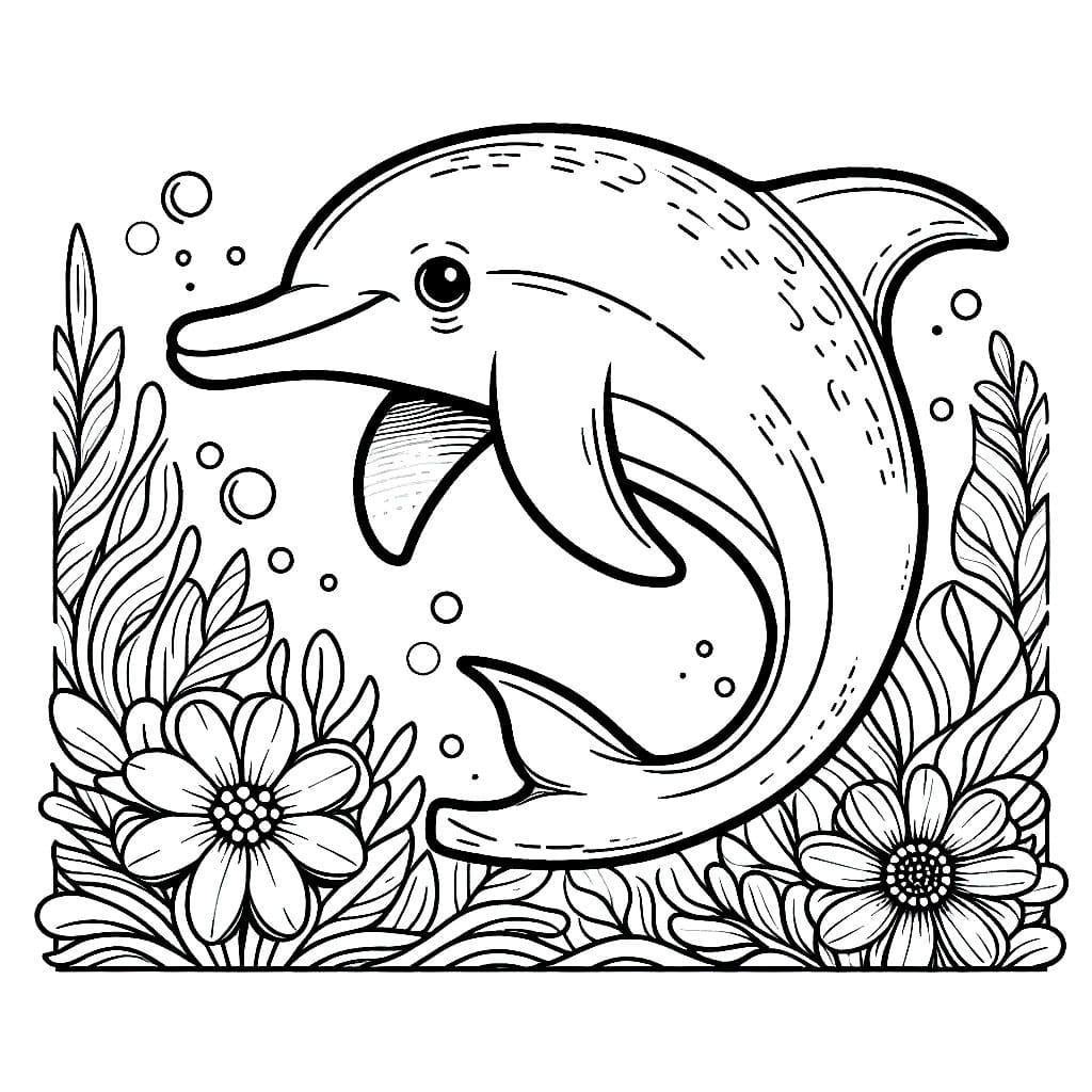 Lumba-lumba dan bunga