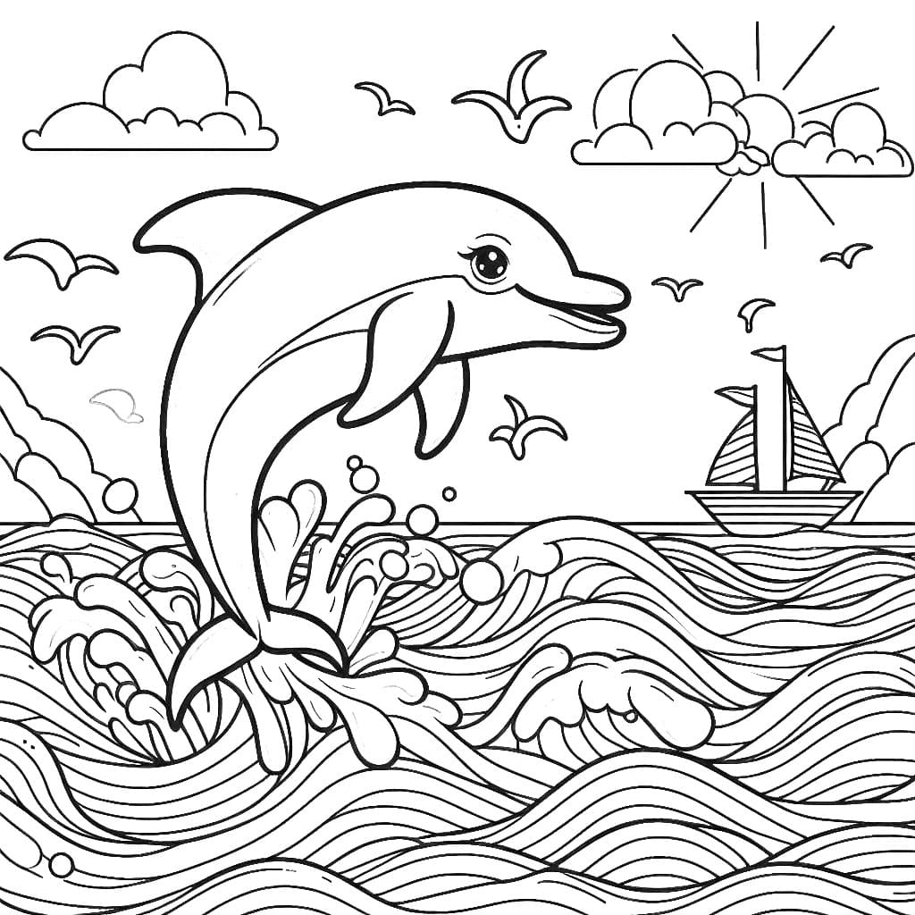 Lumba-lumba dan kapal kecil