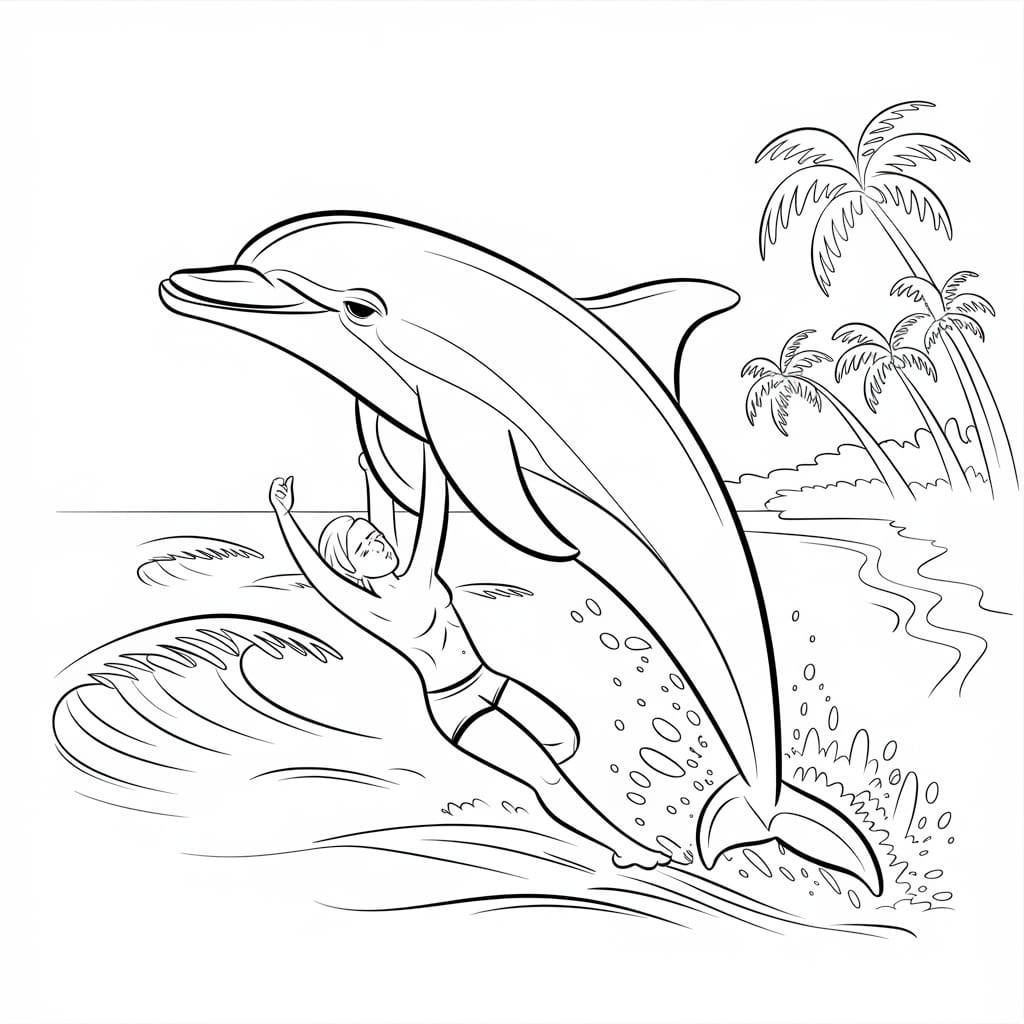 Lumba-lumba dengan manusia