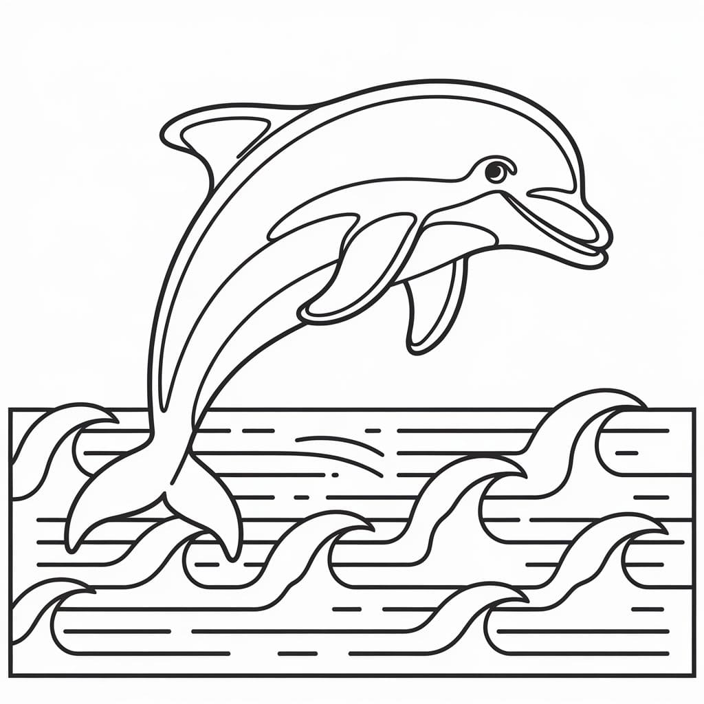 Lumba-lumba lucu yang dapat dicetak