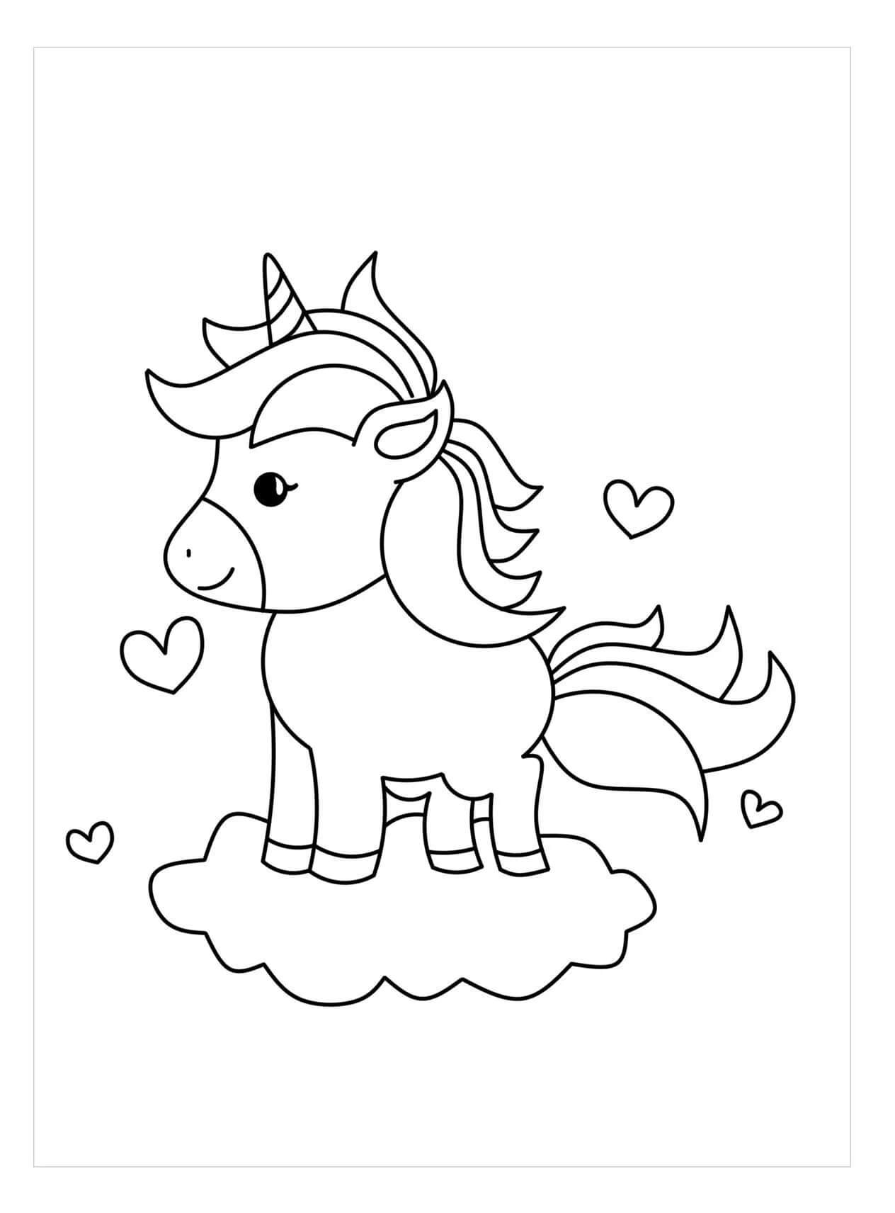 Unicorn Kecil di Awan