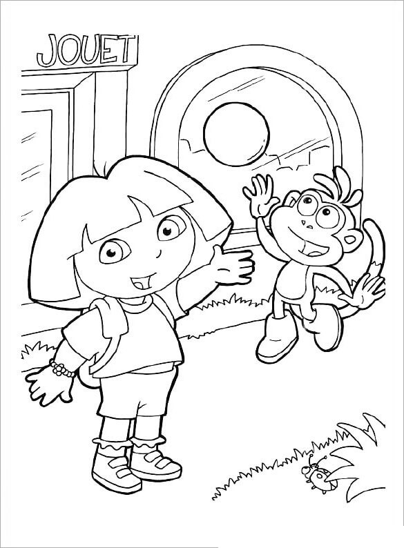 Dora dan Boots Melempar Bola