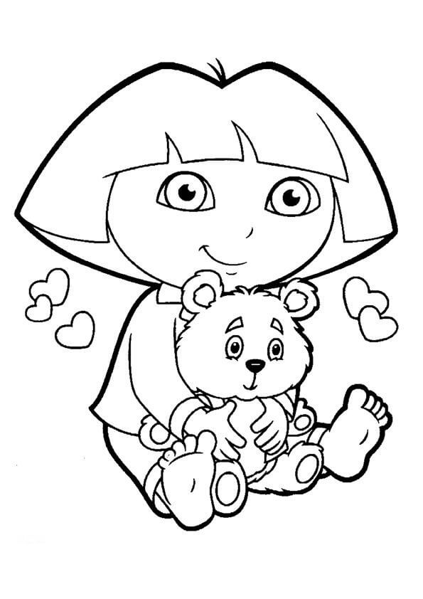 Dora dengan Teddy Bear