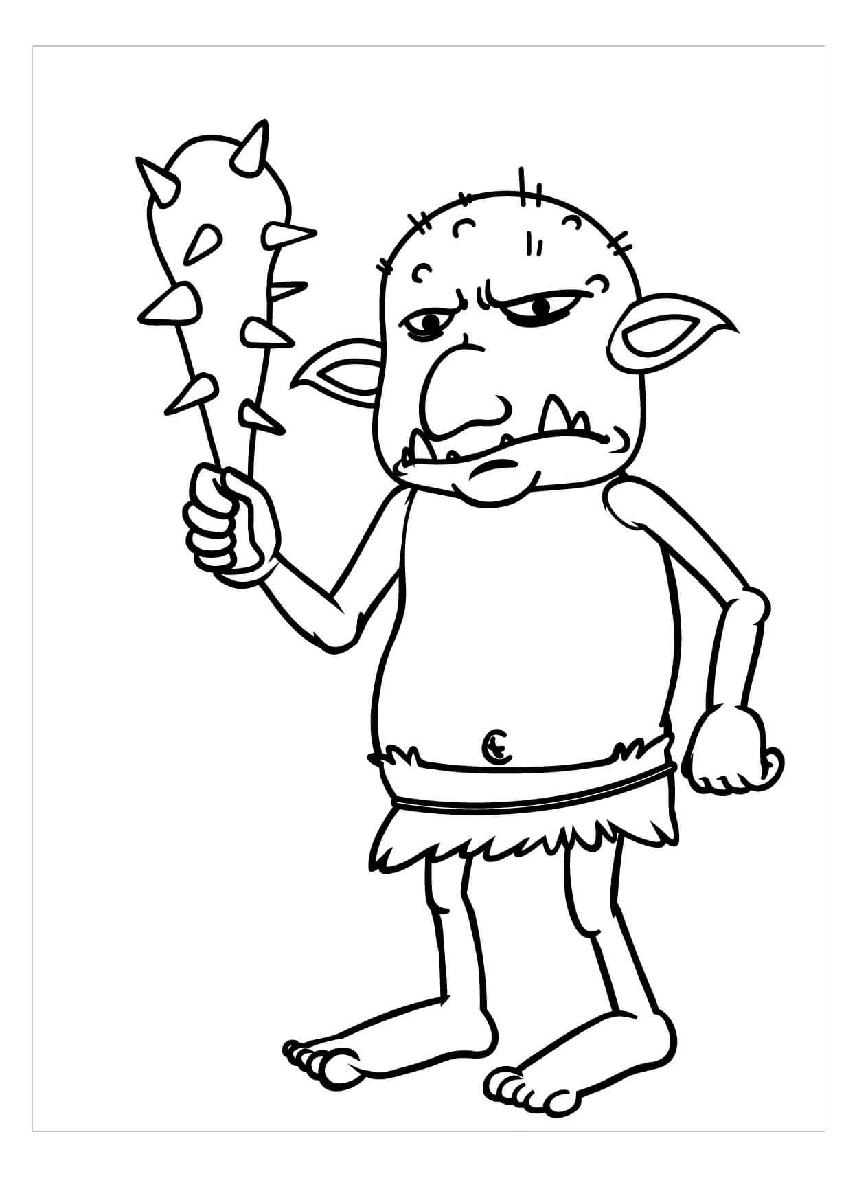 Goblin Memegang Gada Berduri