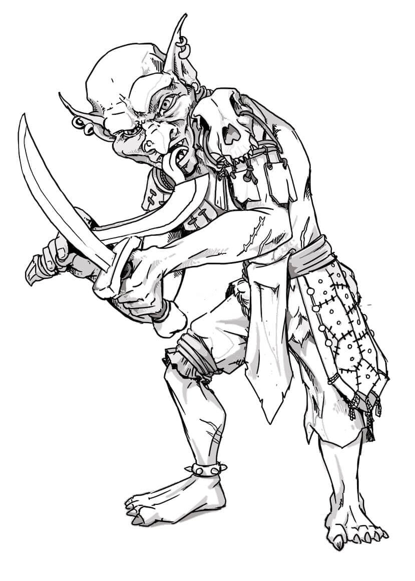 Goblin memegang Pedang