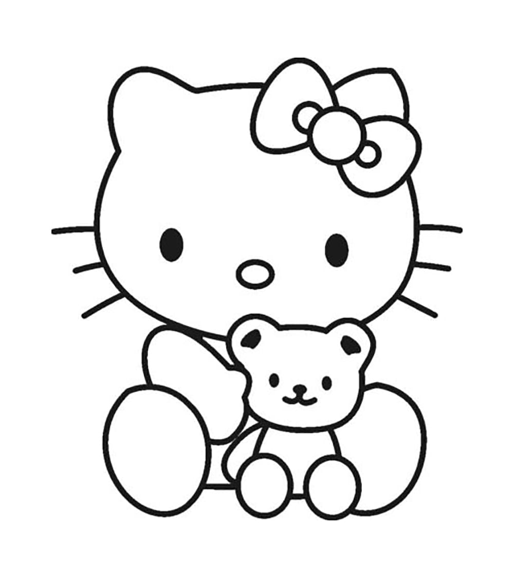 Hello Kitty dan boneka beruang