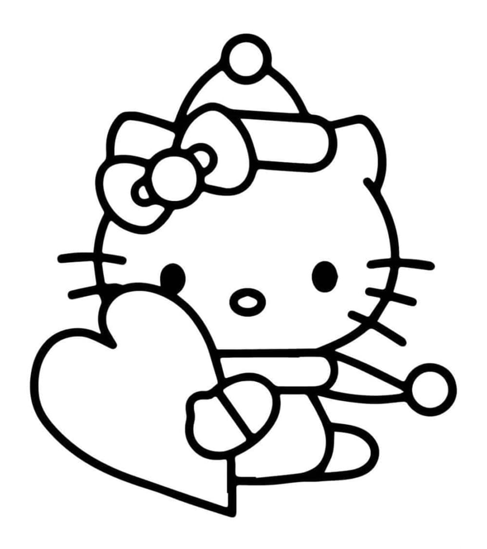 Hello Kitty memeluk hatinya