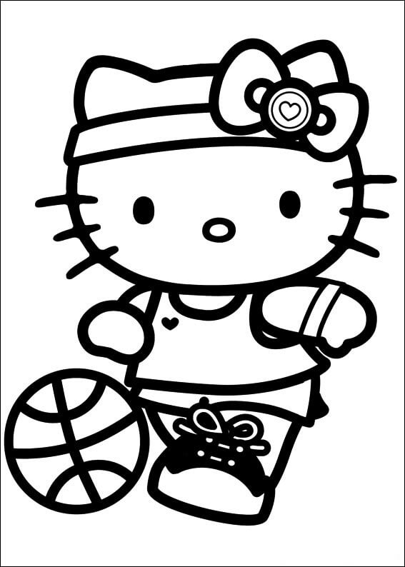 Hello Kitty Sedang Bermain Sepak Bola