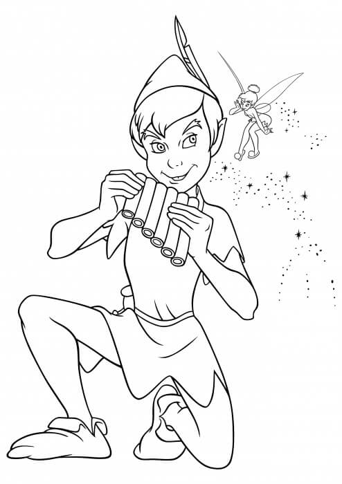 Peter Pan memainkan Seruling Pan