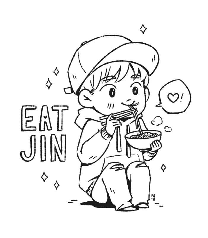Chibi Jin Makan Mie