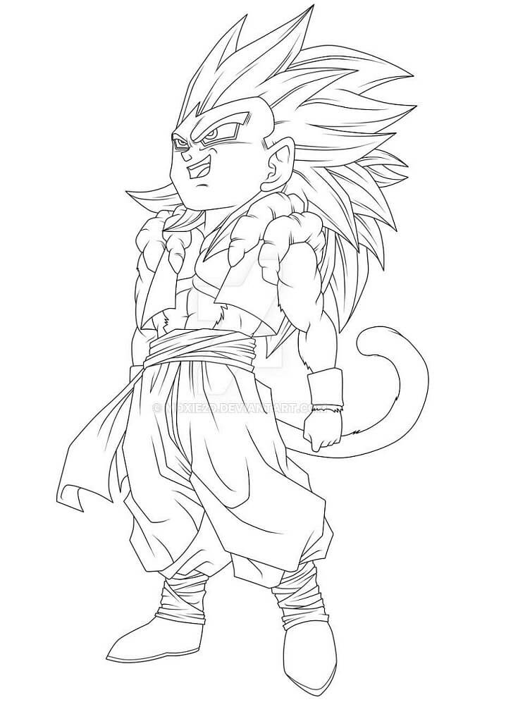 Chibi SSJ4 Gogeta Tersenyum