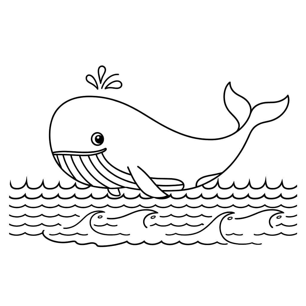 Paus Besar di atas air