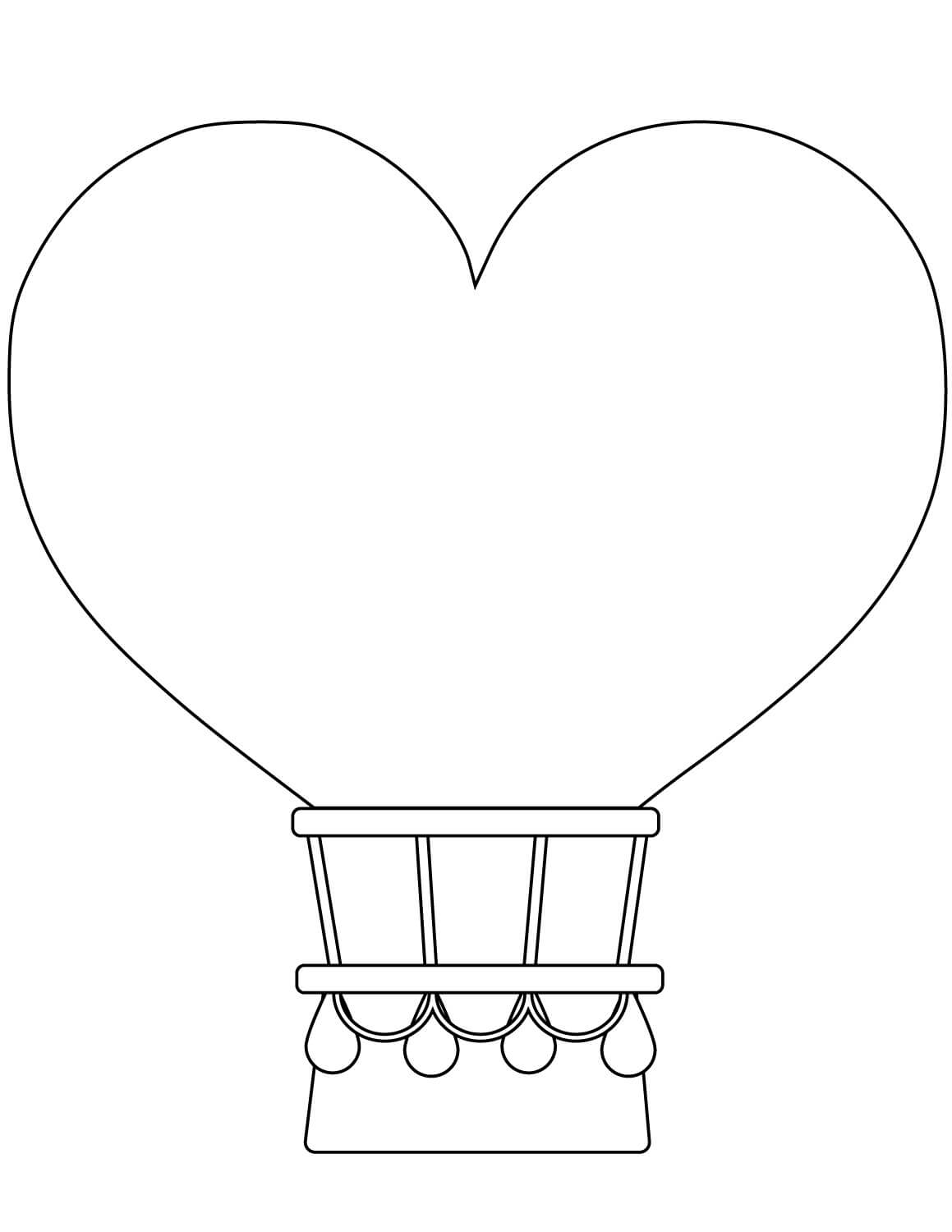 Balon Udara Panas Berbentuk Hati