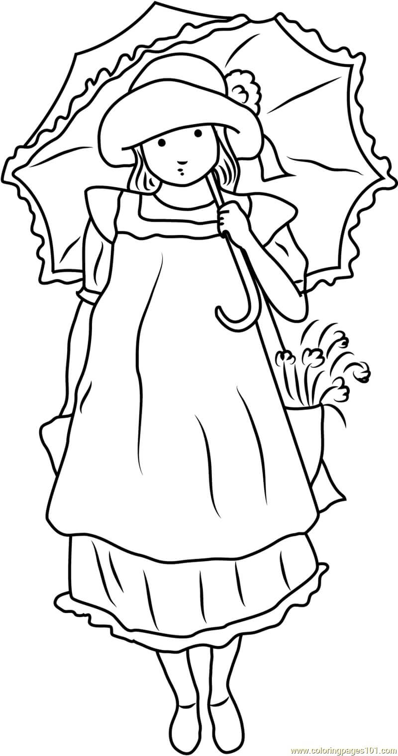 Holly Hobbie Memegang Payung