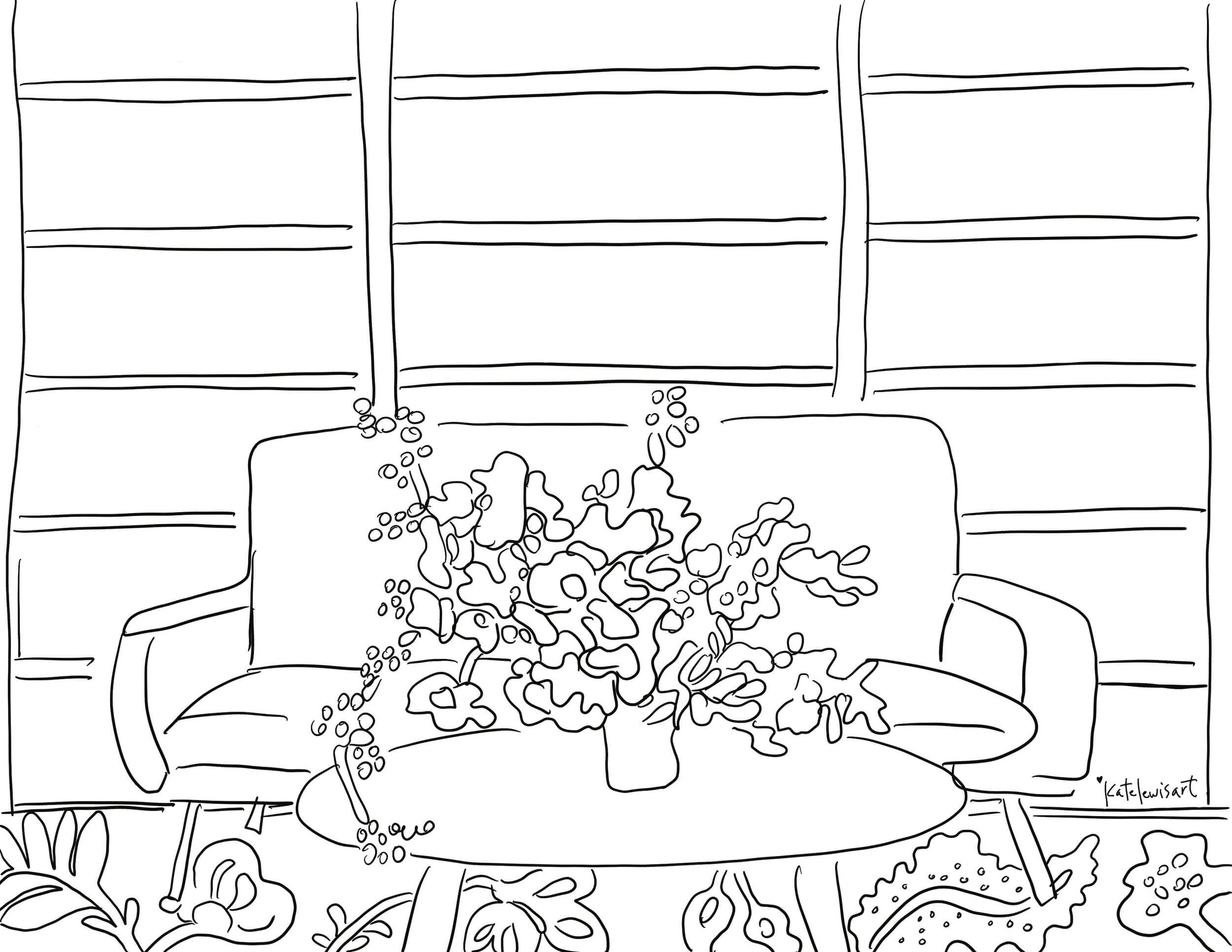 Kursi dengan Meja di Ruang Tamu