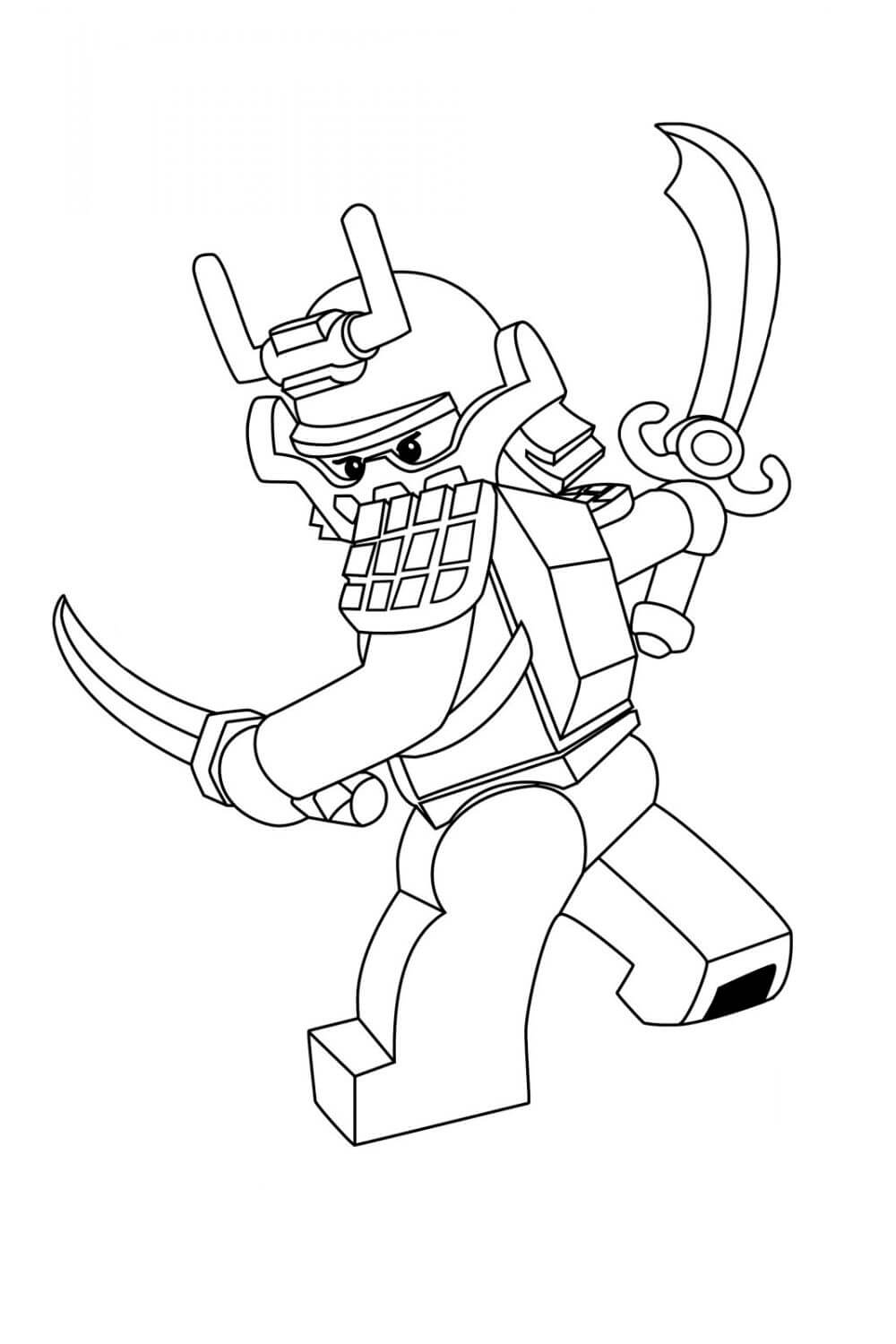 Lego Samurai Memegang dua Pedang